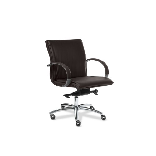 Кресло руководителя Лагуна Хром Б | Laguna Chrome B Multi-office (для руководителя) натуральная кожа