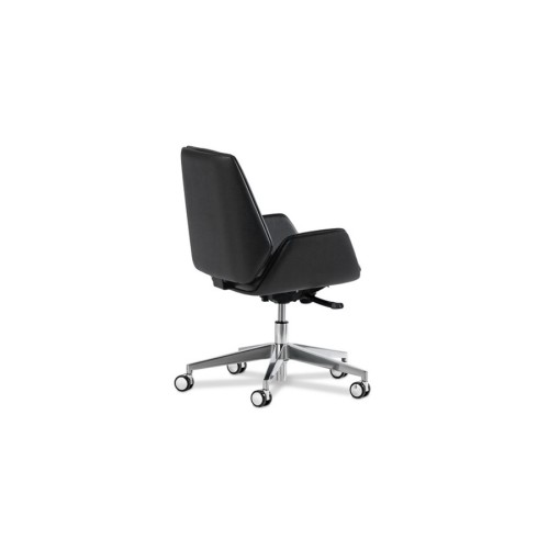 Кресло руководителя Сиена Хром Б | Siena Chrome B Multi-office с низкой спинкой натуральная кожа