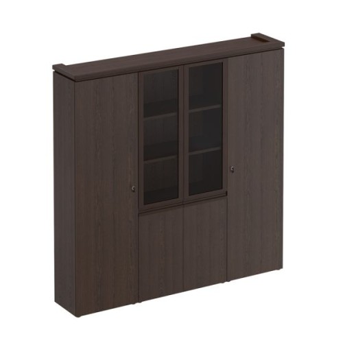 Шкаф комбинированный узкий со стеклом для одежды 210 Марк | Mark