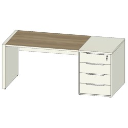 Стол с тумбой приставной (правый) CLF116DX Клиффорд | Clifford