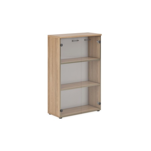 Шкаф средний со стеклянными фасадами EVL418/U003/ANT.G Экостайл | Ecostyle