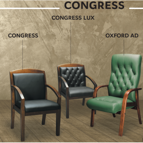 Стул для посетителя Congress Lux | Конгресс Люкс (Натуральная кожа)