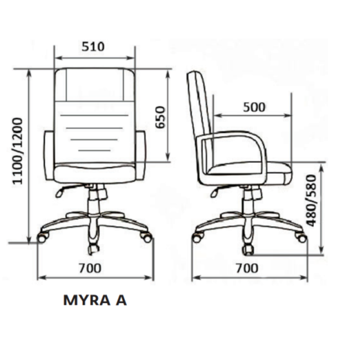 Кресло для руководителя Myra A LX | Мира А Л Икс (Натуральная кожа)