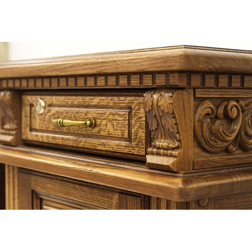 Стол письменный 2х-тумбовый (резьбовой) №1